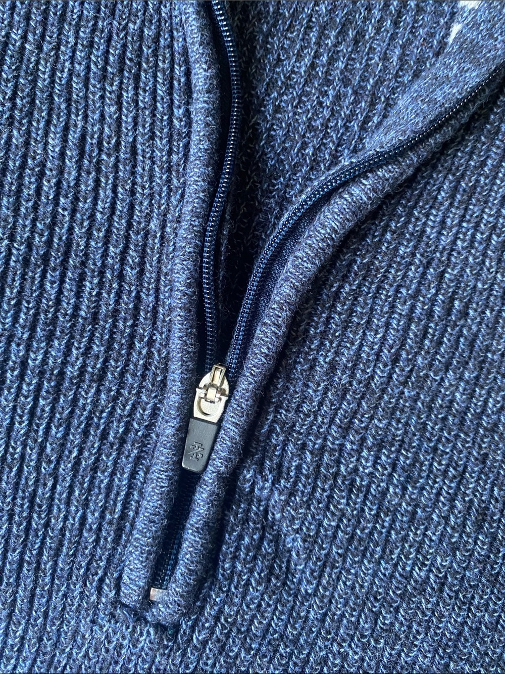 Izod Men's Navy Zip-Neck Sweater - Picture 3 of 9